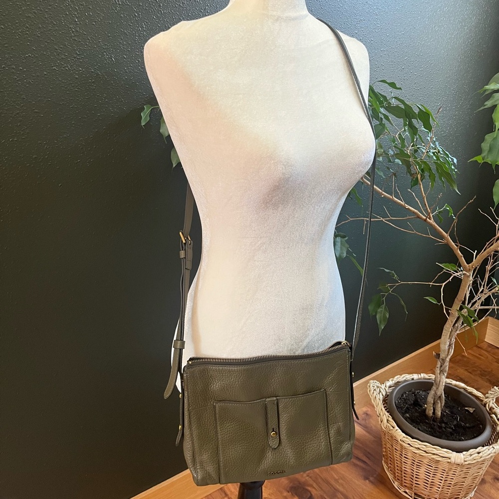 Fossil Olive Green Crossbody Bag
